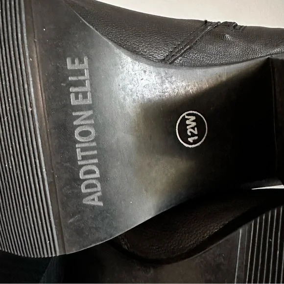 Addition Elle Women’s Side Zip Black Heel Ankle Boots 12W - Picture 9 of 12